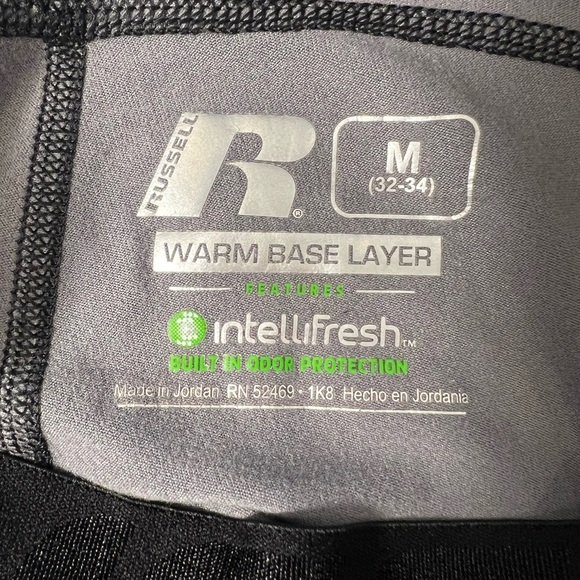 Russell Med 32/34 warm base layer Black Camouflage Leggings - Picture 5 of 6